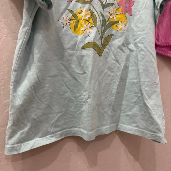 Tea Collection Lemon Floral Ruffle Shirt & Pink Pom Shorts Outfit - Picture 5 of 12